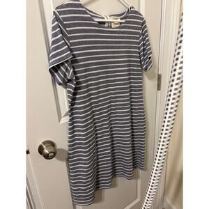 Sail to Sable tuckernuck dress Sz xl blue white stripe cotton polyester EUC